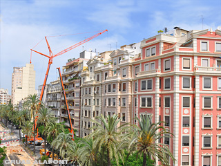 alquiler grua para montaje de gruas torre en Valencia